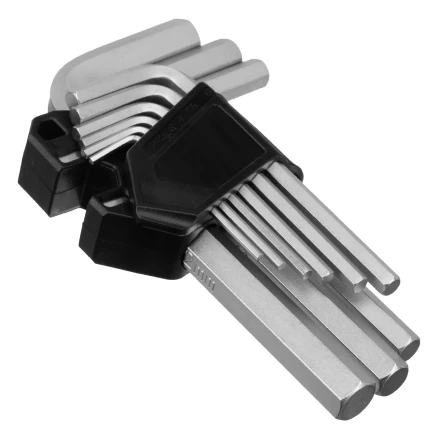 Набор ключей имбусовых, HEX, 2-12 мм, CrV, 9 шт. Сибртех 123677 купить в Нижневартовске