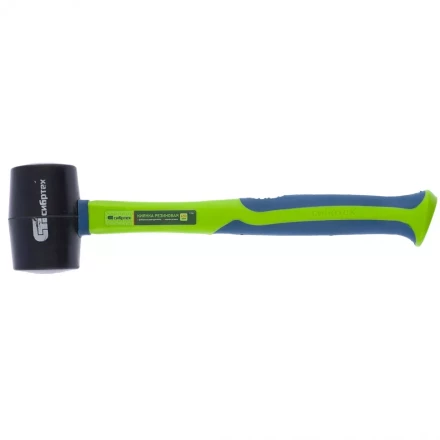 Киянка резиновая 450г черная резина с фибергласовой рукояткой СИБРТЕХ артикул 11164 купить в Нижневартовске