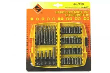 Набор вставок 1/4 45 предметов Энкор 19825 купить в Нижневартовске