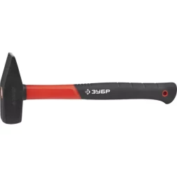 Молоток с фиберглассовой рукояткой, ЗУБР "МАСТЕР" 20020-15, кованый, 1500 г 20020-15