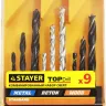 Набор STAYER "STANDARD": Сверла комбинированные, дерево (4-6-8мм), металл (4-6-8мм), бетон (4-6-8мм), 9 предметов 29720-H9 купить в Нижневартовске