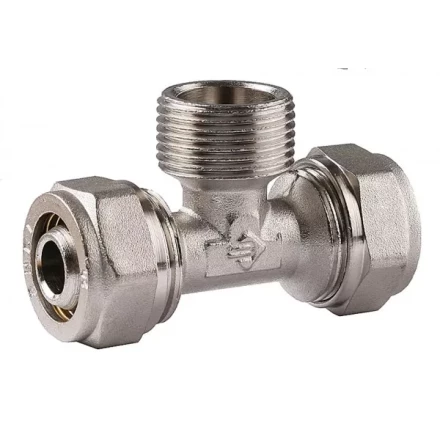 Тройник ЗУБР с наружной резьбой, цанга-штуцер, 3/4"х20х2,0 мм, никель 51404-20-3/4 купить в Нижневартовске