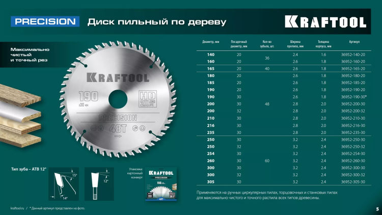 Диск пильный PRECISION, повышенный ресурс 36952-190-30 купить в Нижневартовске