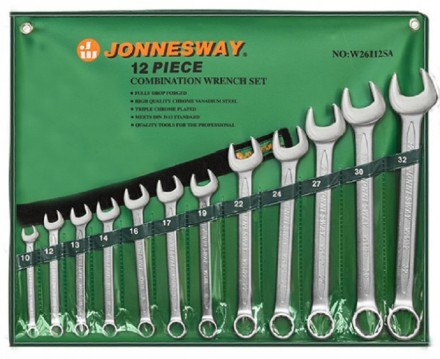 Набор ключей комбинированных 10-32мм 12предметов Jonnesway W26112SA 48140 купить в Нижневартовске