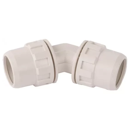 Соединитель ЗУБР "ШиреФит" угловой 45° "штуцер с гайкой - штуцер с гайкой", 32мм 51491-32 купить в Нижневартовске