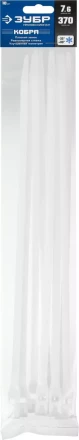 Кабельные стяжки белые КОБРА, с плоским замком, 7.6 х 370 мм, 10 шт, нейлоновые, ЗУБР 30930-76-370 купить в Нижневартовске