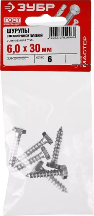 Шурупы ШДШ с шестигранной головкой (DIN 571) пакет серия МАСТЕР купить в Нижневартовске