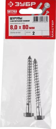 Шурупы ШДШ с шестигранной головкой (DIN 571) пакет серия МАСТЕР купить в Нижневартовске