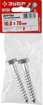 Шурупы ШДШ с шестигранной головкой (DIN 571) пакет серия МАСТЕР купить в Нижневартовске