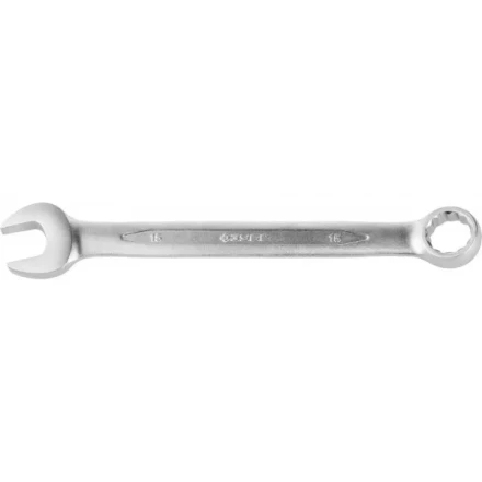 Ключ ЗУБР "ПРОФИ" гаечный комбинированный, Cr-V сталь, хромированный, 15мм 27022-15 купить в Нижневартовске