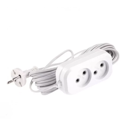 Удлинитель бытовой без заземления 7 м 2 розетки 6 А серия УХ6 Denzel 95923 купить в Нижневартовске