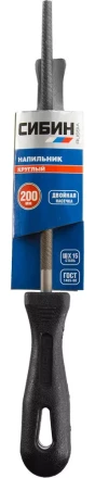 Напильник СИБИН круглый с пластиковой рукояткой, 200мм 16705-20 купить в Нижневартовске