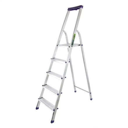 Стремянка алюминиевая с органайзером "УНИВЕРСАЛ" 5 ступеней Сибртех 97895 купить в Нижневартовске