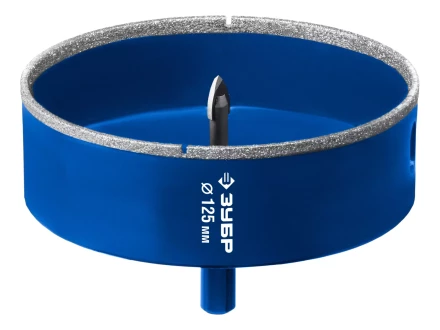 ЗУБР АГК d 125 мм (центр. сверло, трехгр. хвост, Р60), Алмазная коронка, Профессионал (29850-125) купить в Нижневартовске