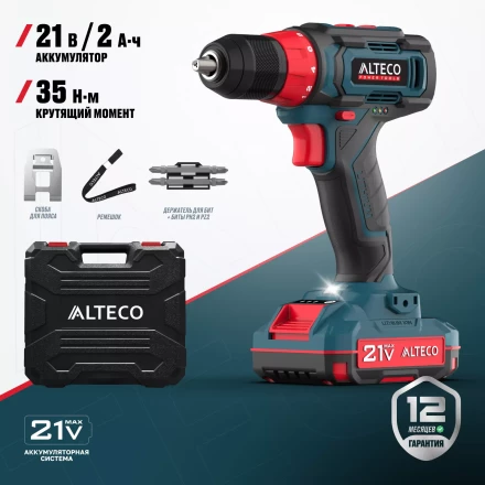 Аккумуляторная дрель-шуруповерт ALTECO CD 21-35 73508 купить в Нижневартовске