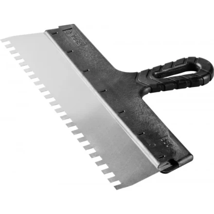 Шпатель ЗУБР "МАСТЕР" ФАСАДНЫЙ, нержавеющее полотно, 350мм, зуб 8х8мм 10078-35-08 купить в Нижневартовске