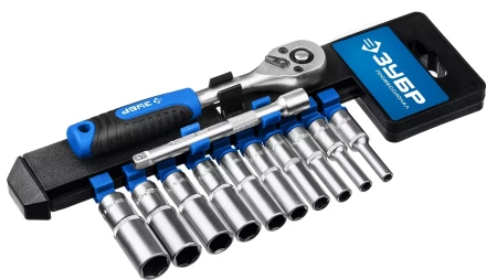 ЗУБР ТМ-12У, 12 предм., (1/4), набор торцовых головок, Профессионал (27651-H12) купить в Нижневартовске