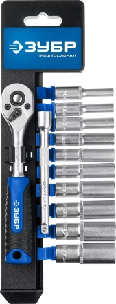 ЗУБР ТМ-12У, 12 предм., (1/4), набор торцовых головок, Профессионал (27651-H12) купить в Нижневартовске