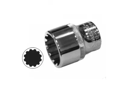 Головка торцевая  27 мм, универсальная, SPLINE, CrV, хромированная  MATRIX MASTER 13160 купить в Нижневартовске