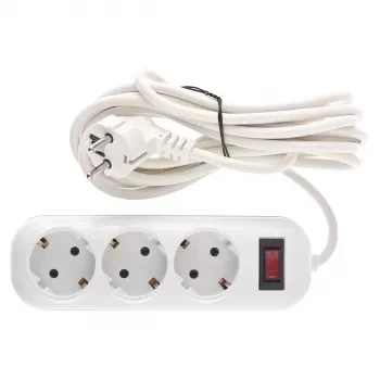 Удлинитель бытовой серия EF, с заземлением и выключателем, 3м, 3 розетки, 10A Stern 95771 купить в Нижневартовске