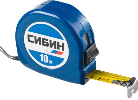 Рулетка СИБИН, пластиковый корпус, 10м/25мм 34020-10-25 купить в Нижневартовске