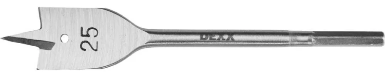 Сверло по дереву перовое, шестигранный хвостовик, DEXX 2945-25, d=25мм 2945-25 купить в Нижневартовске