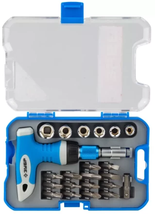 Набор ЗУБР "ЭКСПЕРТ" Отвертка реверсивная с пистолетной двухкомпонетной рукояткой; Cr-V биты, 22 предмета 25412-H22 купить в Нижневартовске