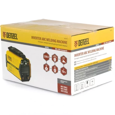 Аппарат инверторный дуговой сварки DENZEL DS-230 Compact 94374 купить в Нижневартовске