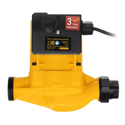 Циркуляционный насос CP25-8, напор 8 м, 130 л/мин, 1 м кабель, монт. длина 180 мм Denzel 99412 купить в Нижневартовске