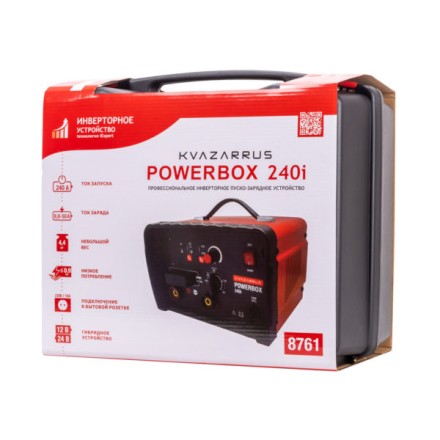 Инверторное пуско-зарядное устройство KVAZARRUS PowerBox 240i, таймер, пластиковый кейс купить в Нижневартовске