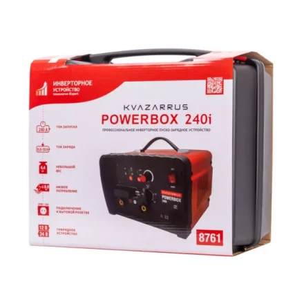 Инверторное пуско-зарядное устройство KVAZARRUS PowerBox 240i, таймер, пластиковый кейс купить в Нижневартовске