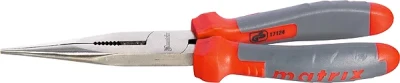 Длинногубцы прямые 200мм двухкомпонентные рукоятки MATRIX PROFESSIONAL 17124