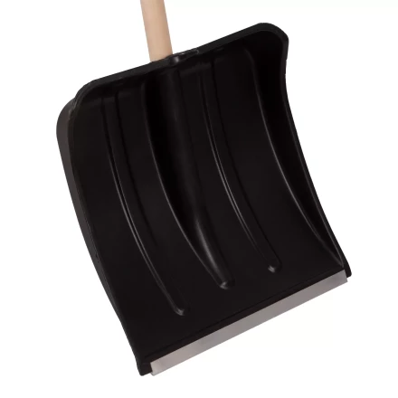 Лопата для уборки снега пластиковая, 380х385х1420 мм, деревянный черенок Россия 615745 купить в Нижневартовске