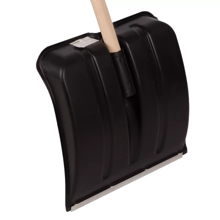 Лопата для уборки снега пластиковая, 380х385х1420 мм, деревянный черенок Россия 615745 купить в Нижневартовске