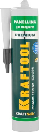 Клей монтажный KRAFTOOL KraftNails Premium KN-604, для молдингов, панелей и керамики, без растворителей, 310мл 41349_z01 купить в Нижневартовске