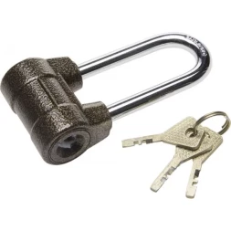 Замок навесной ЗУБР &quot;МАСТЕР&quot; облегченный, дисковый механизм секрета, ключ 7 PIN, удлиненная дужка d-10мм, 60мм 3720-4-01_z01