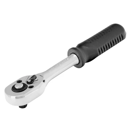 Ключ-трещотка 1/4&quot;, 45 зубьев, с быстрым сбросом, CrV, хром// Сибртех 14000 купить в Нижневартовске