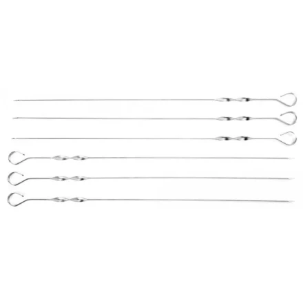 Шампуры KRAFTOOL "EXPERT" плоские, усиленные, нерж. сталь 2мм, длина 600мм, в блистере, 6шт 68331-60-H6 купить в Нижневартовске