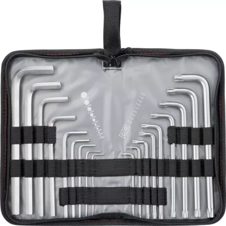 Набор ключей шестигранных имбусовых HEX-TORX,  18 шт: HEX 1,5–10 мм, T10-T50, CrV, удлиненные, сатин  MATRIX 12315 купить в Нижневартовске