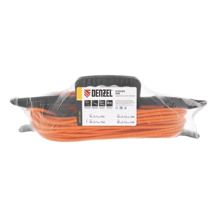 Удлинитель-шнур силовой Denzel Garden Series, б/з, ПВС, 20м, 1 розетка, 2 x 1 мм, 3 м 37402 купить в Нижневартовске