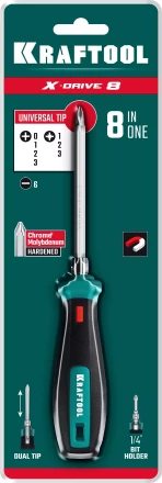 Отвертка универсальная с переставным двухсторонним стержнем 26168 купить в Нижневартовске