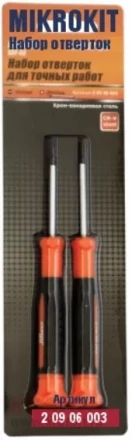 Набор отверток для точных работ Кратон MikroKit SSP-03, 2 пр., блистер 2 09 06 003 купить в Нижневартовске