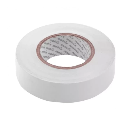 Изолента ПВХ 19 мм х 20 м белая 150 мкм Matrix 88782 купить в Нижневартовске