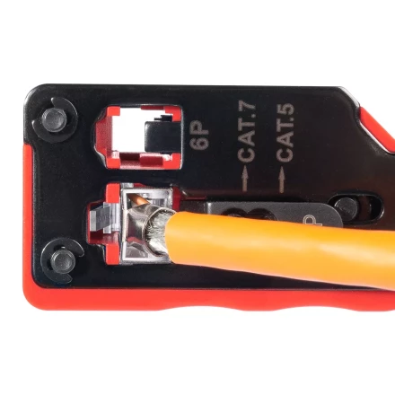Кримпер многофункциональный КВТ JT-04А с 2 встроенными модулями для обжима RJ-45 (Cat 7), RJ-12, RJ-11 (89439) купить в Нижневартовске