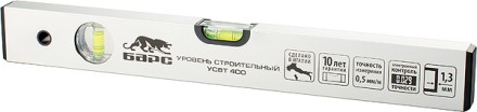 Уровень алюминиевый 1800 мм толщина профиля 1.3 мм 2 глазка  БАРС 35138 купить в Нижневартовске