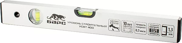 Уровень алюминиевый 1800 мм толщина профиля 1.3 мм 2 глазка  БАРС 35138 купить в Нижневартовске