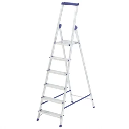 Стремянка алюминиевая с органайзером "УНИВЕРСАЛ" 6 ступеней Сибртех 97896