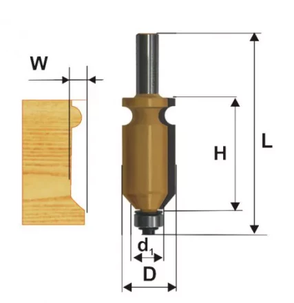 Фреза кромочная фигурная Ф222Х41 мм хвостовик 12 мм 46407 купить в Нижневартовске