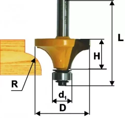 Фреза кром калевочная ф254х13мм R63мм хв 8мм 9241