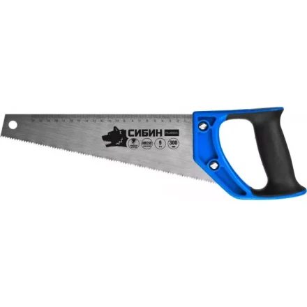 Ножовка по дереву компактная (пила) ТУЛБОКС 300 мм, шаг 9 TPI (3 мм), СИБИН 15056-30 купить в Нижневартовске